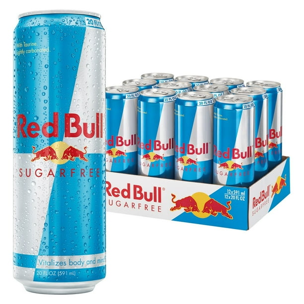 (12 Cans) Red Bull Sugar Free Energy Drink, 16 Fl Oz