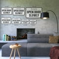 thumbnail image 4 of Open Door Slowly 18 Inch x 24 Inch Novelty Aluminum Metal Sign Hinges And Humans Thank You Durable Weatherproof Perfect for Offices Workshops Classrooms Fun Gift for Teachers Managers, 4 of 6