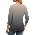 thumbnail image 5 of WCMZJ 3/4 Length Sleeve Womens Tops Summer Casual V Neck T Shirts Cute Tunic Tops for Ladies Loose Fit Dressy Blouses Sky Blue XXL, 5 of 7
