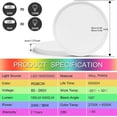 thumbnail image 4 of Lámpara de techo inteligente con wifi Homekit, aplicación de código de barrido, conexión directa, control remoto por voz, interruptor temporizador de 24 W, 4 of 6