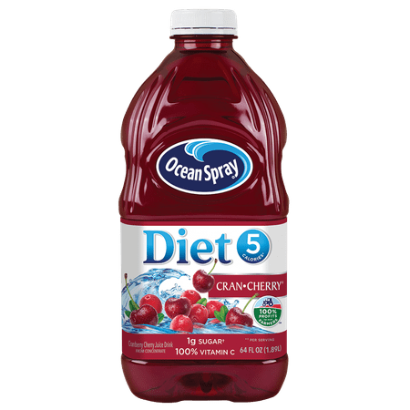 (2 Pack) Ocean Spray Diet Juice, Cran-Cherry, 64 Fl Oz, 1