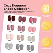 Beetles Mini Mani Studio Gel Nail Polish Starter Kit with UV Lamp, Cozy Elegance Shades, 12 Colors