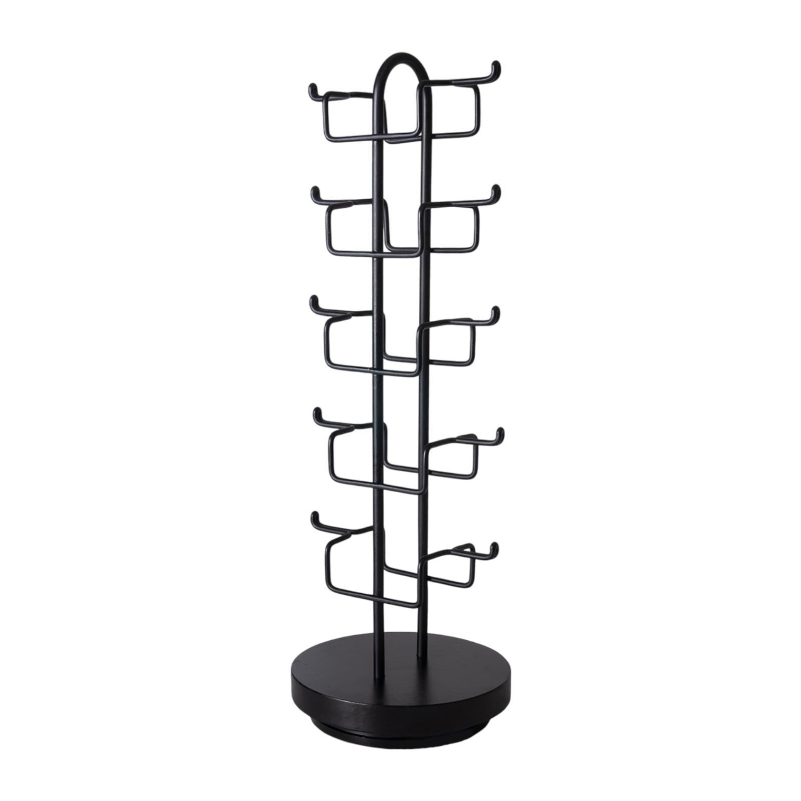 Stgfyxgs 5 Tier Sunglasses Organizer Jewelry Eyewear Display Sunglasses Holder Stand Home Decor Office Gifts for Women Sunglasses Rack Black