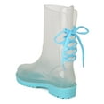 thumbnail image 3 of Bumper Danny-01 New Women Jelly Clear Back Lace Up Rain Boot, 3 of 5