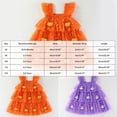 thumbnail image 3 of RFQWOVSR Girls Halloween Flutter Sleeve Tiered Dress Pumpkin Print Party Gown 2-3 Years, 3 of 5