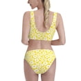 thumbnail image 5 of High Waisted Bikini Sets For Women, Beautiful Daisies Flowers Swimsuits Tummy Control, Two Pieces Bathing Suit, 5 of 8