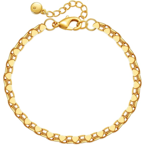 18K Gold Beaded Bracelets for women Gold Plated Multicolor Bracelets Round Beads Rope Chain Dainty Bracelets Flower color bracelets gift