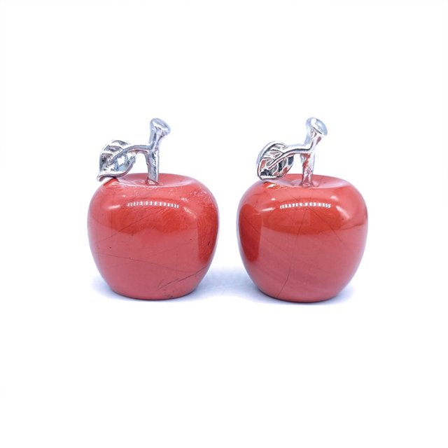 Adornos pequeños de manzana de 12 colores de jade de cristal, colores variados, regalo de Nochebuena para Navidad