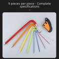 thumbnail image 2 of Multifunctional Folding Hex Key Set with Color-Coded Design, Chromium Vanadium Steel Construction – Includes Flat/ Ball/ Dome Head Options in Short to Extra-Long Sizes, Compact Storage Solution for, 2 of 5