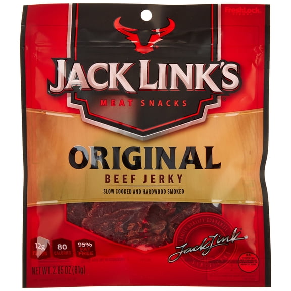 Jack Link's, Meat Snacks, Beef Jerky, Original 2.85oz (Pack of 4)