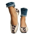 thumbnail image 3 of Leozcaa Ballerines en Cuir pour Femmes Confortables à Bout Carré à Enfiler Ballerines Souples de Travail Ballerines Rétro Mary Jane, 3 of 8