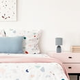 thumbnail image 6 of Simple Designs 10.04" Tall Ceramic Thimble Base Table Lamp with Matching Shade, Gray, 6 of 7