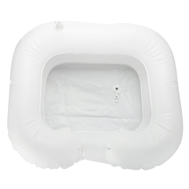 Inflatable PVC Hair Washing Basin with Transparent Drainage Pipe, Portable Shampoo Basin for Pregnant