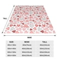 thumbnail image 3 of Pofeuu Hand Drawn Hearts Print Ultra-Soft Micro Fleece Blanket,for Bed Or Sofa,All Season Throw Blankets Flannel Blanket-60"x50", 3 of 7