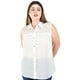 thumbnail image 4 of Blusa transparente con detalles de encaje Roman Fashion /Tallas Extras, 202 (Blanco) blanco 42, 4 of 6