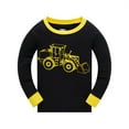 thumbnail image 2 of Popshion Little Boys Pajamas Set Toddler 100% Cotton 2 Piece Long Sleeve Bulldozer Sleepwear 6T/6711, 2 of 7