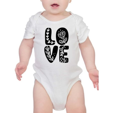 

Love W Flowers Bodysuit Infant -Smartprints Designs Newborn