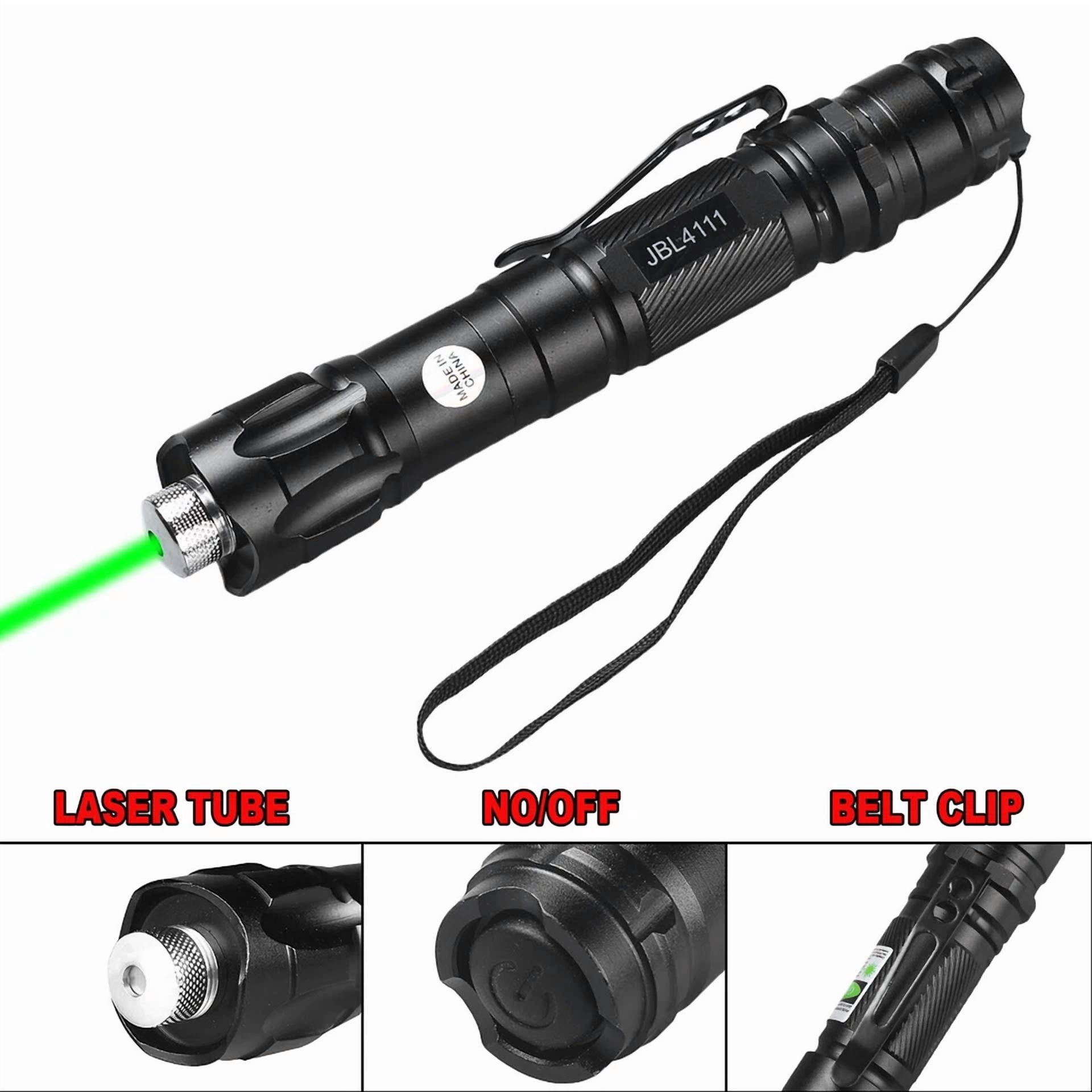 CRESTIN- 2Pcs 5000Miles 532Nm Green Laser Pointer Pen Visible Beam Light Lazer