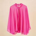 thumbnail image 6 of Segolike Women Chiffon Shawl Wrap Soft Capelet Sun Shawl for Party Dress Accessories Rose Red, 6 of 8