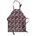 thumbnail image 1 of Tropical Apron, Exotic Illustration of Hibiscus and Plumeria Flowers on Dark Background, Unisex Kitchen Bib with Adjustable Neck for Cooking Gardening, Adult Size, Multicolor, by Ambesonne, 1 of 4