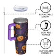 thumbnail image 4 of Halloween Pumpkins and Bat Webs Tumbler with Handle and Lid,40oz Double Wall Vacuum Insulated Tumbler,Cups Gift for Women and Men, 4 of 7