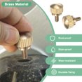 thumbnail image 2 of Uxcell 4-Pack Knurled Thumb Screws, M3x6mm Solid Brass Flat Head Knobs Bolts with Shoulder Grip Fasteners, 2 of 6