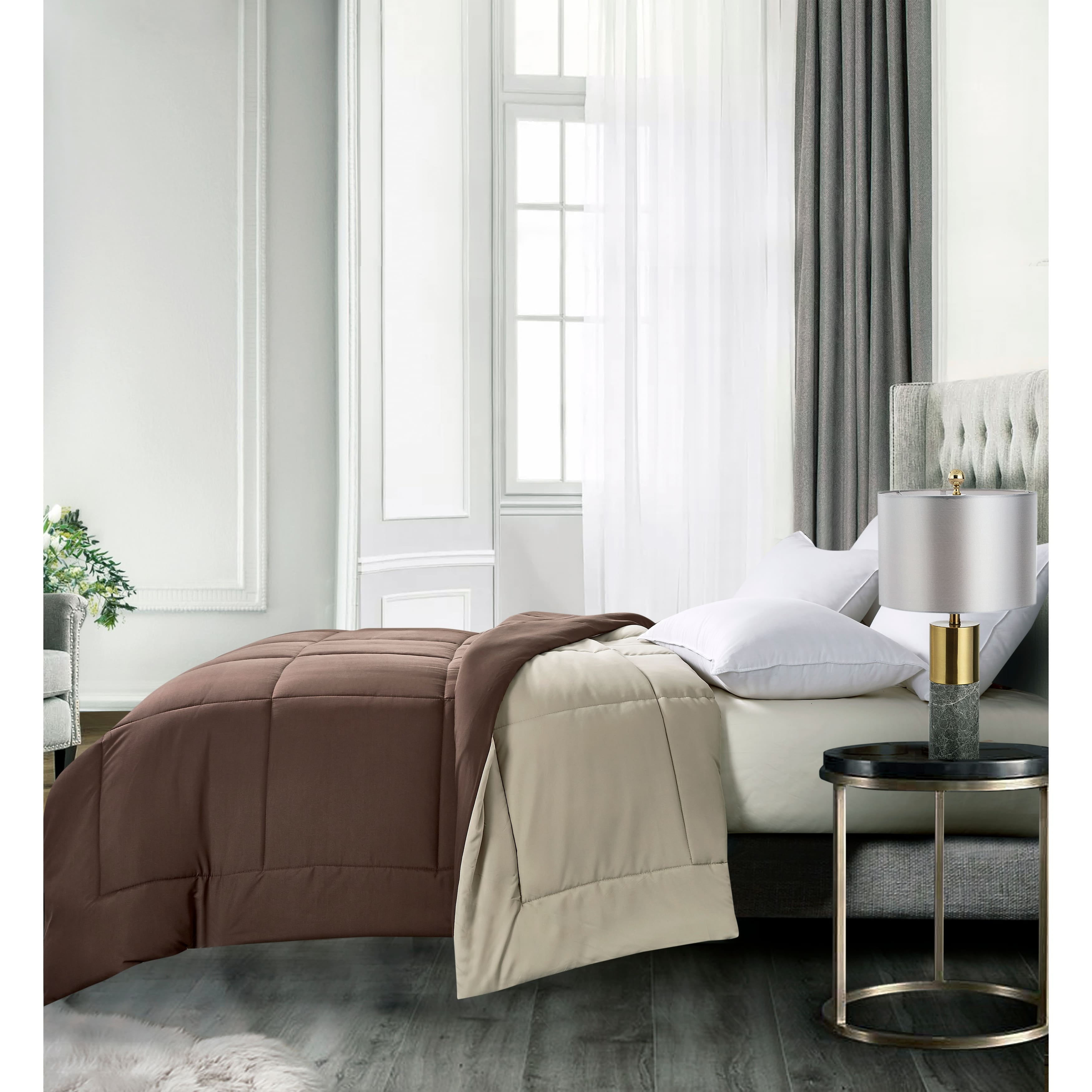 Blue Ridge Home Fashions Micro Fiber Down Alternative Comforter - King 104x88" Black to Platinum