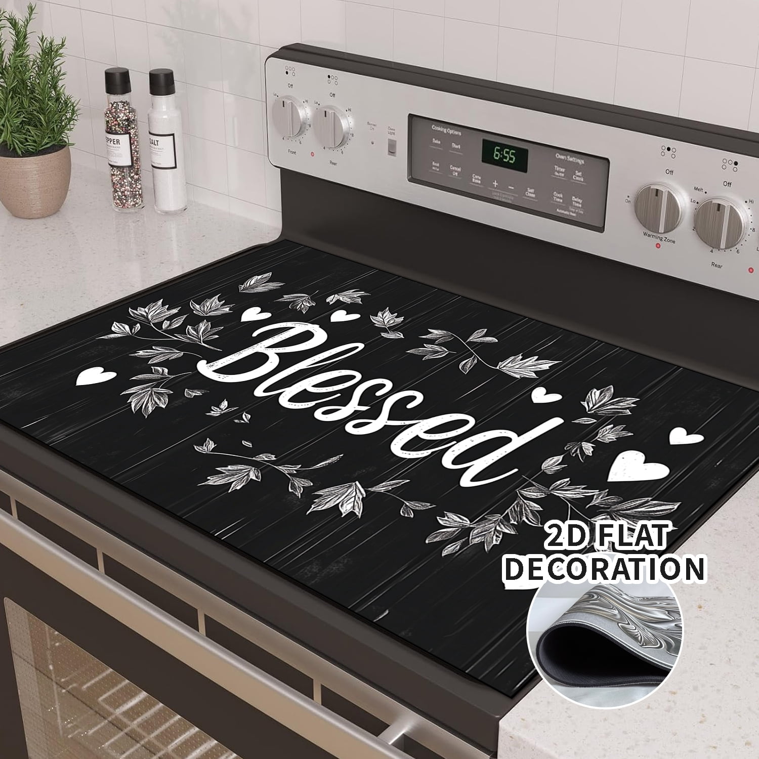 28x20 Inches Stove Top Covers for Electric Stove Black - Stove Top Cover for Electric Stove, Induction Cooktop Protector Stove Top Covers Mat, Prevents Scratching Expands Usable Space