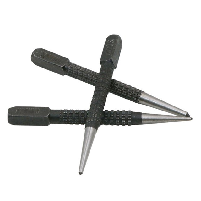 Scienceny 3 piezas de pines centrales de perforación de aleación de aluminio para carpintería con resorte cargado DIY marcadores de Herramientas manuales y eléctricas