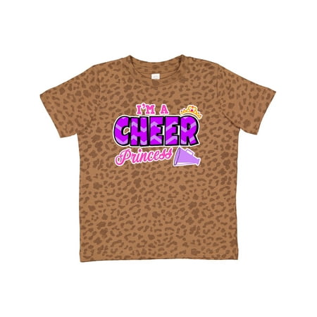 

Inktastic I m a Cheer Princess with Crown and Megaphone Gift Toddler Toddler Girl T-Shirt