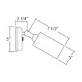 thumbnail image 4 of NICOR Éclairage 50W Noir Cylindre Simple Réglable Sécurité Lumière de Projecteur (11511), 4 of 4