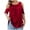 Red, variant on Womens Tops Plus Size Women's Plus Size Top Short Sleeved Basic Casual Round Neck Off Shoulder T-shirt Loose Fitting Cotton Shirt