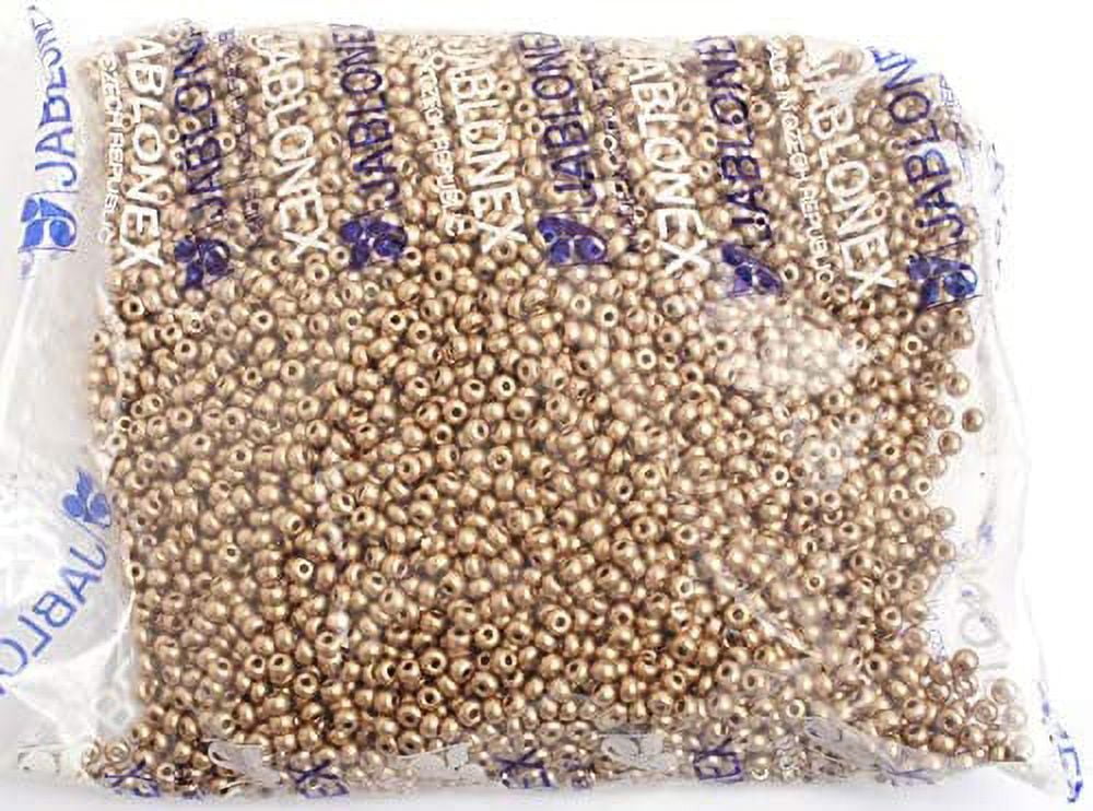 John Bead Czech Glass Seed Beads 6/0 (500g) Matte Gold Bead