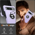 thumbnail image 6 of KOMI for Google Pixel 8 Pro Case, Slim Tough Rugged Shockproof Protective Pixel 8 Pro Phone Case with Metal Ring Kickstand for Google 8 Pro Case, Purple, 6 of 7