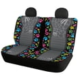 thumbnail image 2 of Pzuqiu Car Seat Covers Full Set Anti-Slip Light Front and Rear Seat Cover Set Polyester Fashion Washable, Fit for SUV Van Cars, Paw prints, 2 of 10