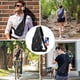 thumbnail image 2 of Bolso de hombro impermeable, mochila con tirantes para hombres y mujeres, mochila con tirantes, mochila multiusos para senderismo, bolso cruzado en el pecho JAMW Sencillez, 2 of 5