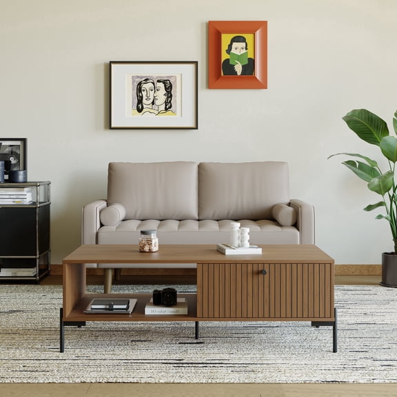 StateSide 59" Vegan Leather Office Loveseat, Square Arm 2-Seater Sofa for Reception, Home Office & Small Spaces