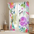 thumbnail image 3 of Feelyou Hummingbird Flower Curtains Pack of 2 (42x84 Each), Chinese Curtains Blackout, 3 of 6