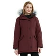 thumbnail image 3 of Wantdo Women's Coat Warm Winter Jakcet Thickened Winter Parka Coat Wine Red S, 3 of 9