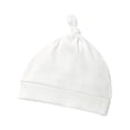 thumbnail image 2 of Oiyii Boy Stretchy Beanies Solid Knotted Indoor Rest Headwear Soft Baby Sun Hats, White, 2 of 5