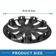thumbnail image 4 of Unique Bargains 4 Pcs R14/14 Inch Universal Wheel Rim Hub Cover Wheel Hub Caps Silver Tone, 4 of 8