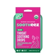Sootheez by EEZ Co. Organic Throat Soothing Drops, Watermelon Mint, 14ct