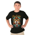 thumbnail image 3 of Stay Wild Tiger Head Rose Tattoo Crewneck T Shirts Boy Girl Teen Brisco Brands S, 3 of 6