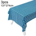 thumbnail image 2 of Paquete de 3 manteles a cuadros desechables de plástico para fiesta, mantel de picnic de 54 x 108 pulgadas. Cubierta de mesa rectangular Zhivalor  Manteles, 2 of 5