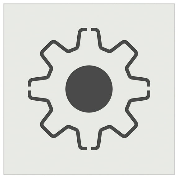 Gear Outline DIY Cookie Wall Craft Stencil - 5.5 Inch