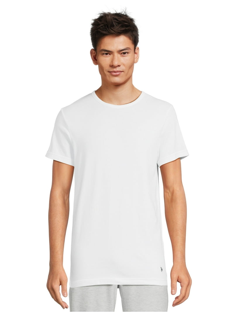 Polo men's White Crewneck Tee Short Sleeve Cotton Shirt
