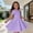 2Purple11, variant on CAIVO Girls Summer Short Sleeve Rib Knit Dress Solid Color Casual Party Dress For Toddler Kids O-Neck Stylish Dresses