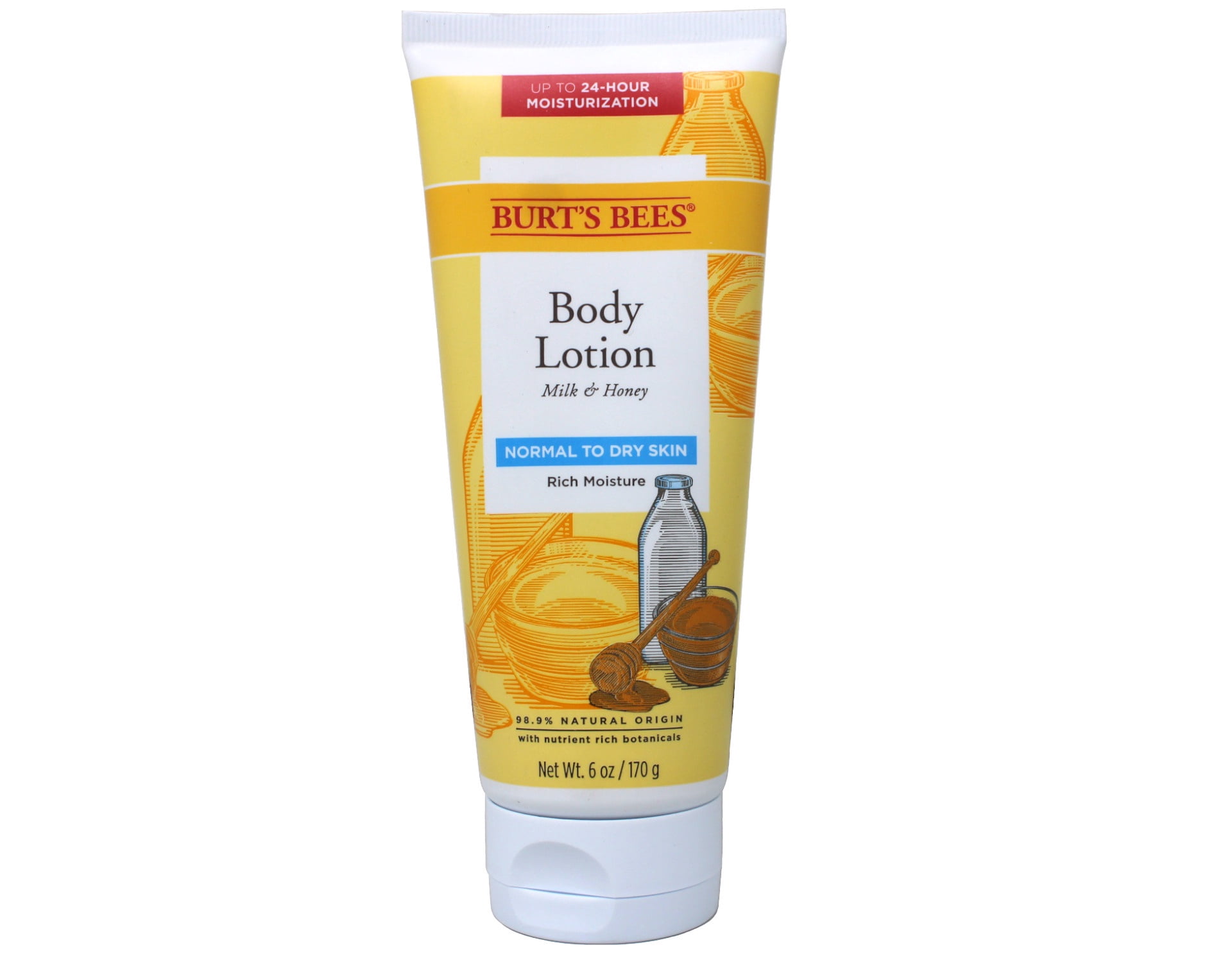 3 Pack Burt's Bees Naturally Nourishing Milk and Honey Body Lotion 6.0oz Each