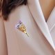 thumbnail image 4 of Broche de solapa con forma de mini jarrón, fácil de colocar, con clip portátil, broche multiusos. Plata, 4 of 5
