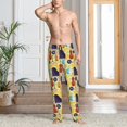 thumbnail image 2 of Logiee Musical Instruments Print Pajama Pants for Men,Men’s Pajama Bottoms,Mens PJ Pants with Pockets & Button Fly-Small, 2 of 6